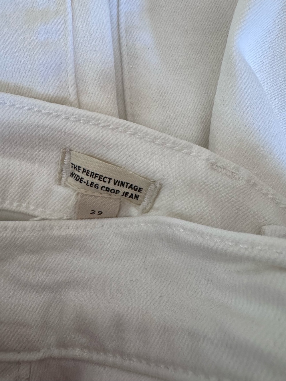 Madewell White perfect vintage Wide-Leg Crop Jean denim Pants size 29 - Picture 14 of 16